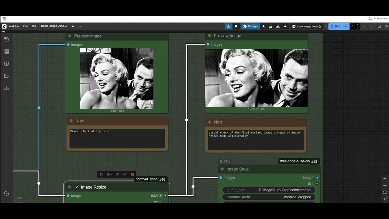 Two horizontal cinematic crops of black-and-white photos, framed around the faces