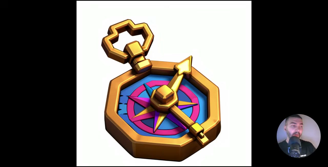 A stylized 3D-looking compass game asset generated with Z-Image Turbo and a custom style LoRA